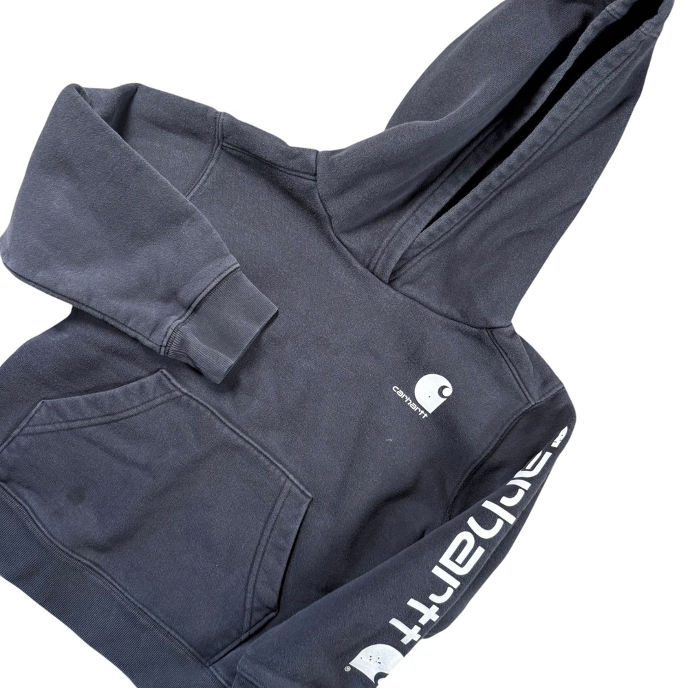 Carhartt Hoodie Kids 5 Black Pullover Sweatshirt Nice Fade Gorpcore Skater